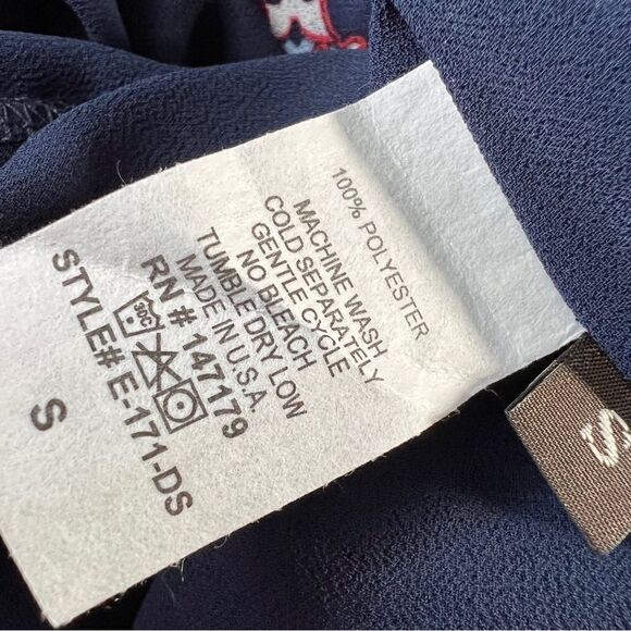 Allison Joy sleeveless chiffon shift dress tassel crochet - Picture 4 of 6